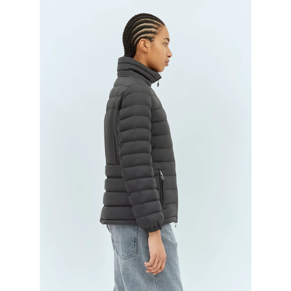 Moncler Gewatteerd Donsjack met Opstaande Kraag Black Dames