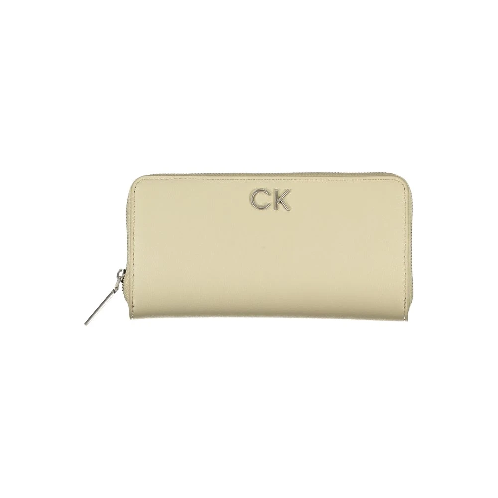 Calvin Klein Polyester Wallet - Female - Wallets & Cardholders - Beige - One Size - Accessories