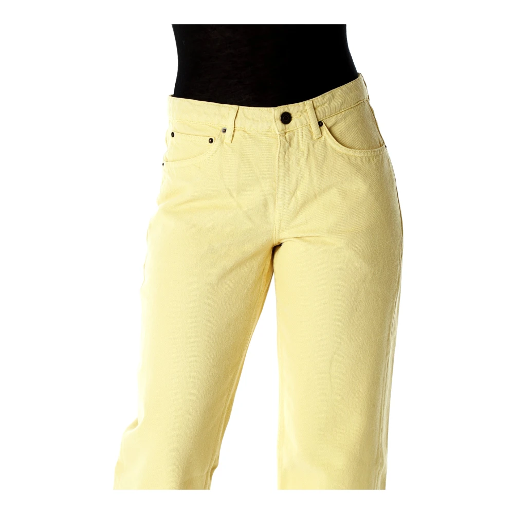 American vintage Wide Leg Highwaist Jeans Yellow Dames