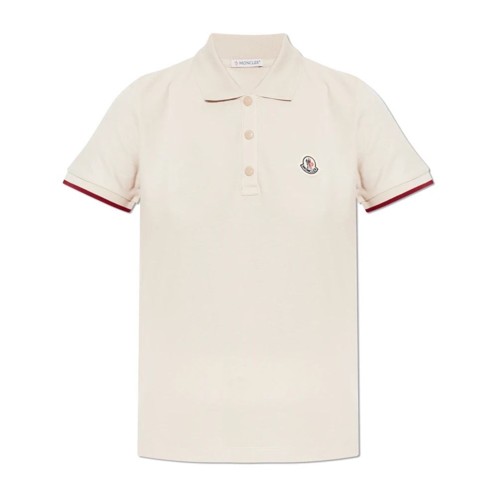 Moncler Women's Beige Polo With Logo