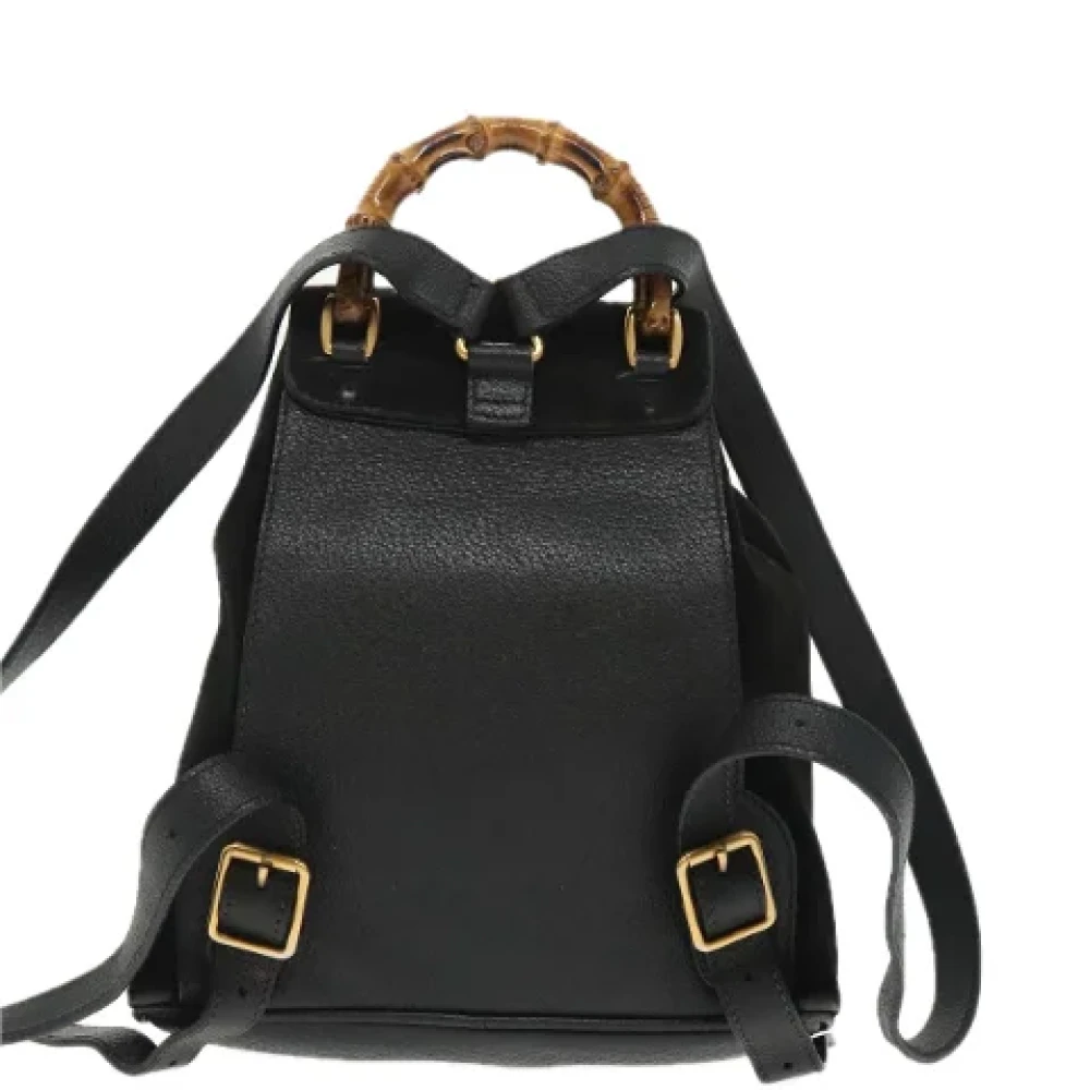 Gucci Vintage Pre-owned Suede backpacks Black Dames