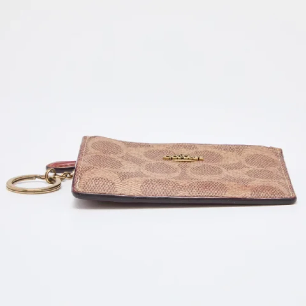 Coach Pre-owned Coated canvas wallets Brown Dames