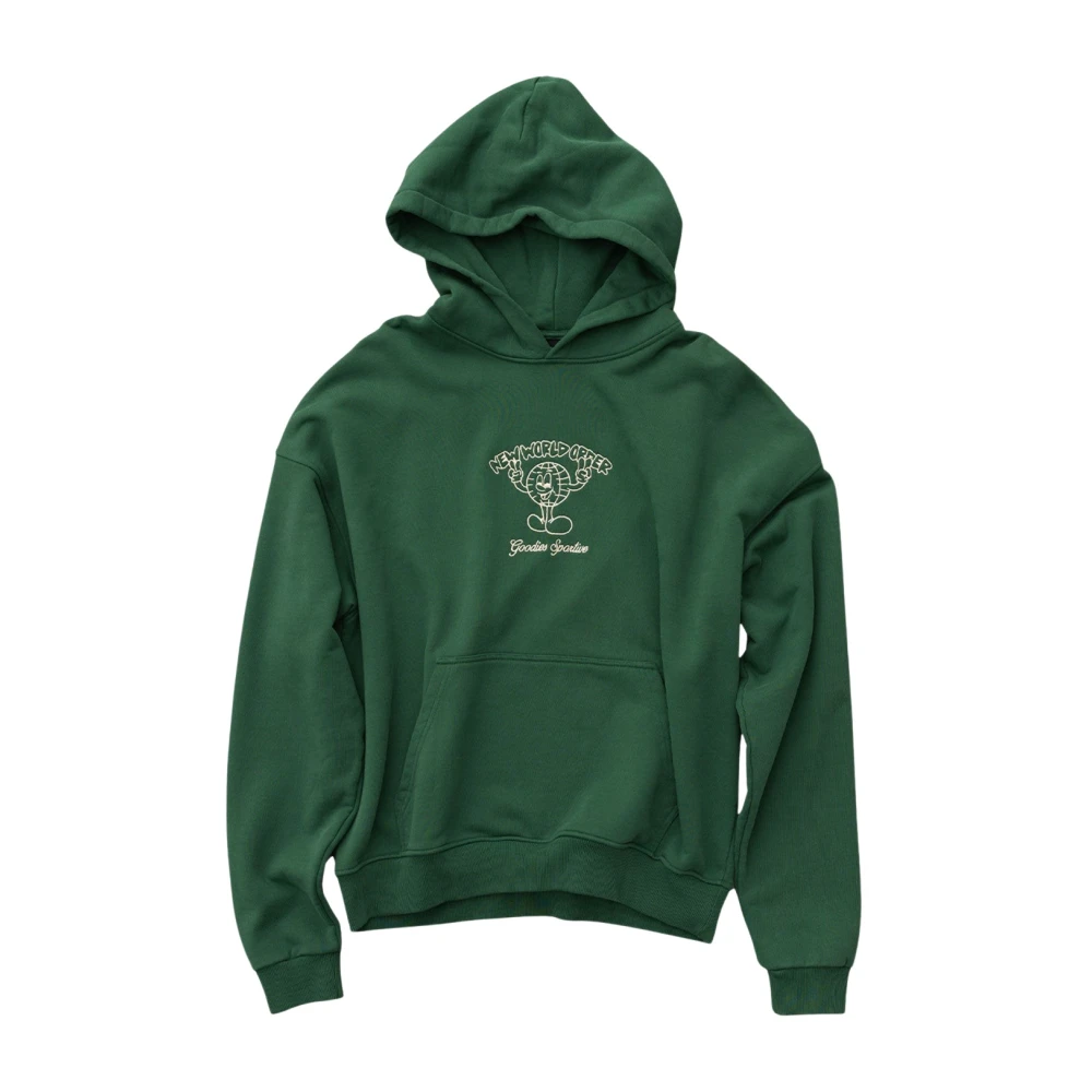 Goodies Sportive Groene New World Hoodie Green Heren