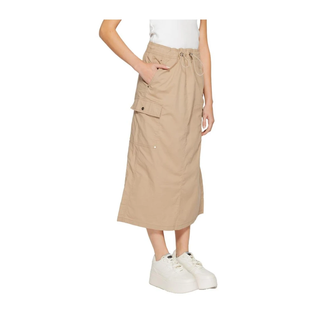 Street One Stijlvolle Lange Katoenen Rok Beige Dames