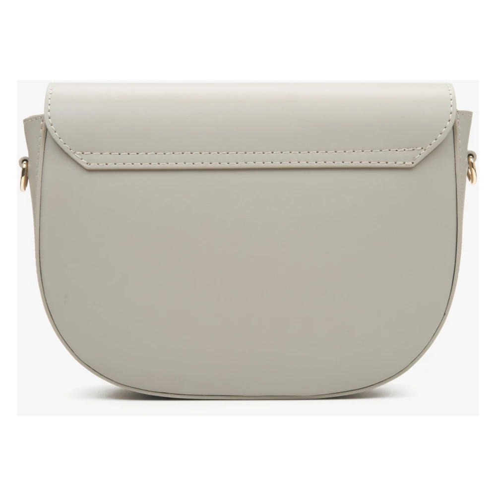 Estro Dames Grijze Halve Cirkel Handtas gemaakt van Italiaans Echt Leer Er00114783 Gray Dames