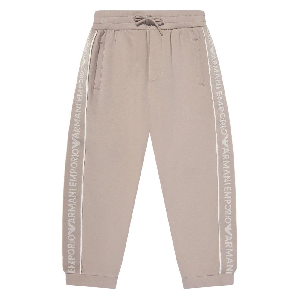 Emporio Armani Men's Brown Logo Joggers