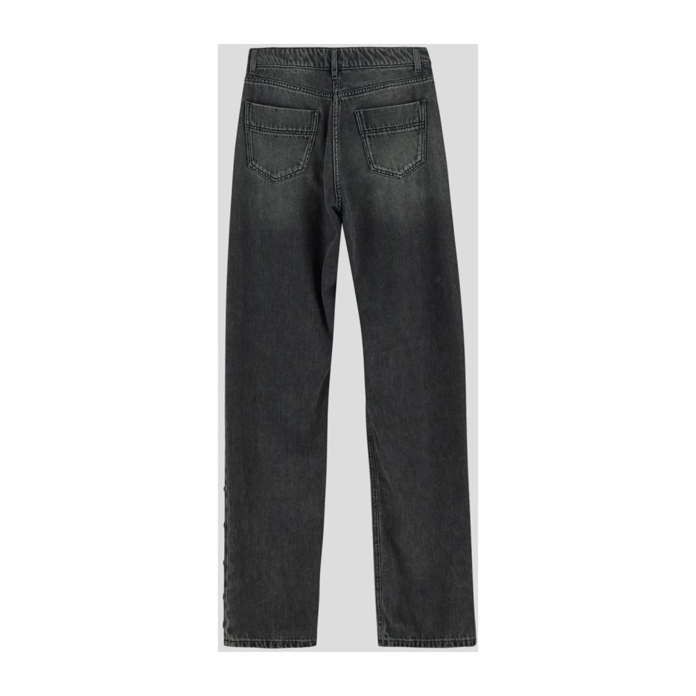 Elisabetta Franchi Katoenen Denim Broek Black Dames