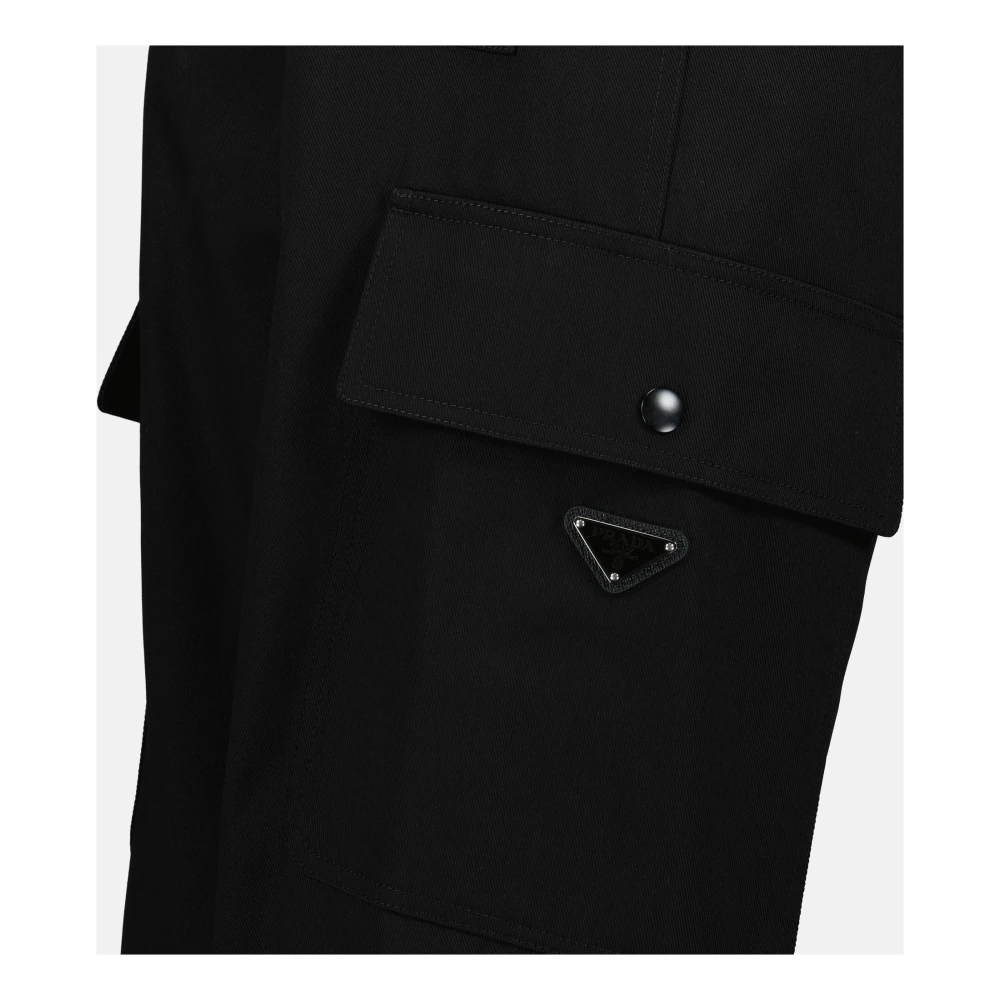 Prada Cargo broek Lente-Zomer 2025 Black Heren