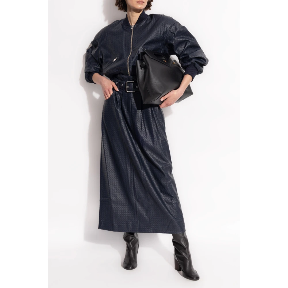 Rotate Birger Christensen Rok gemaakt van veganistisch leer Blue Dames