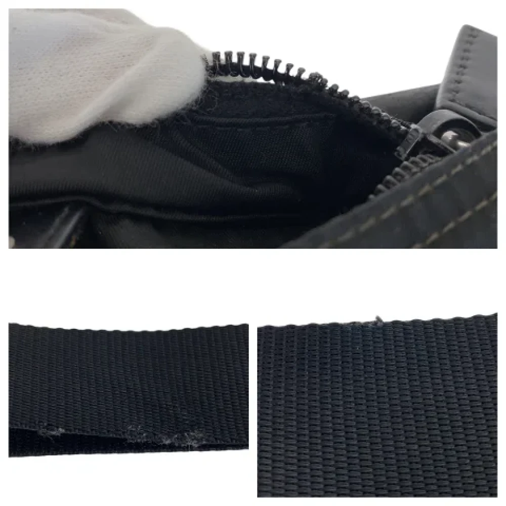 Prada Vintage Pre-owned Canvas crossbody-bags Black Dames