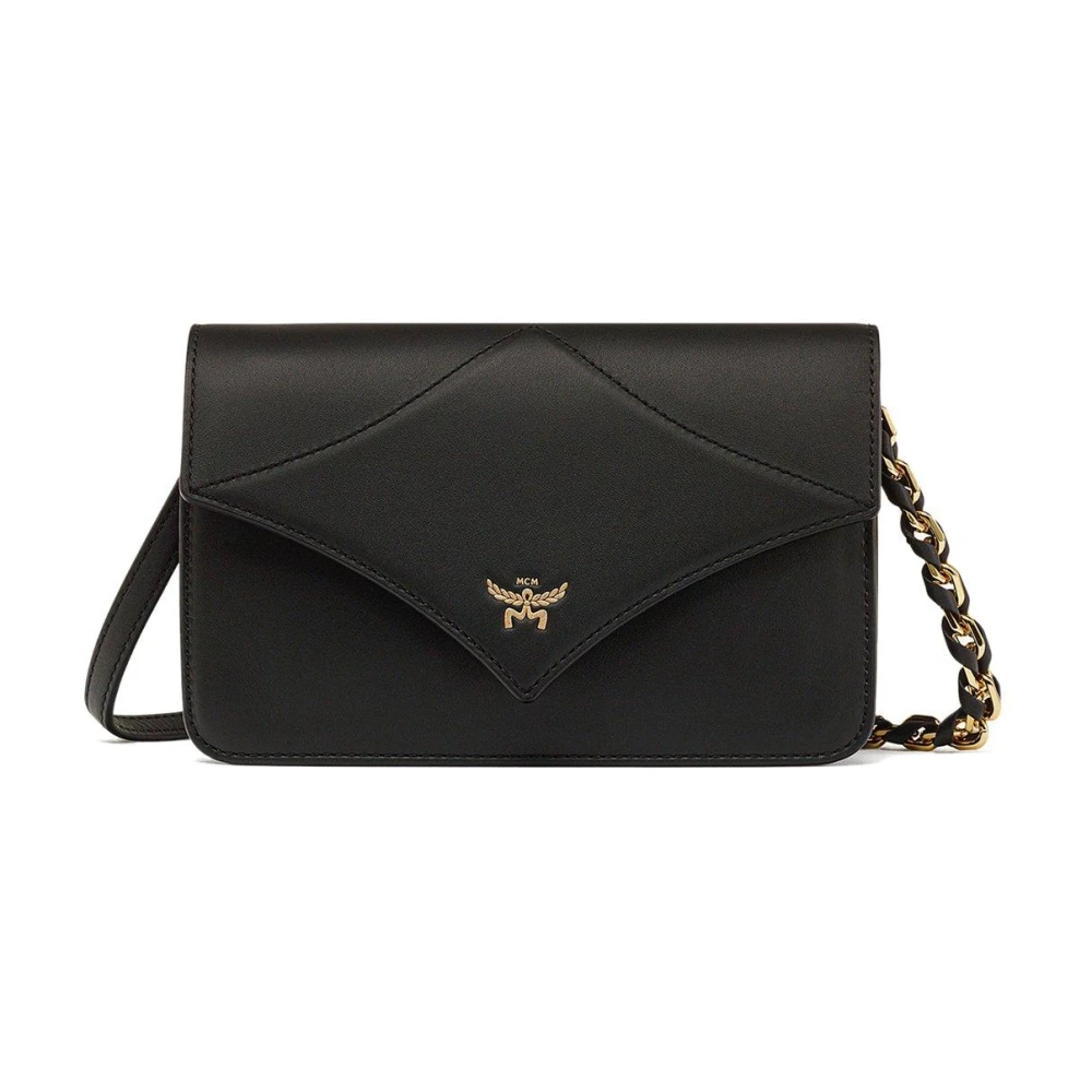 MCM Diamond schoudertas gemaakt van kalfsleer Black Dames