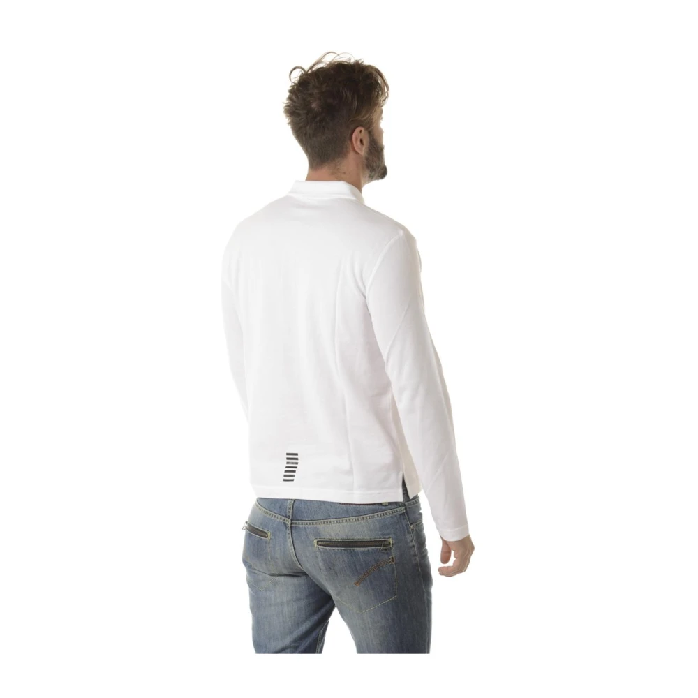 Emporio Armani EA7 Klassieke Polo Shirt voor Mannen White Heren