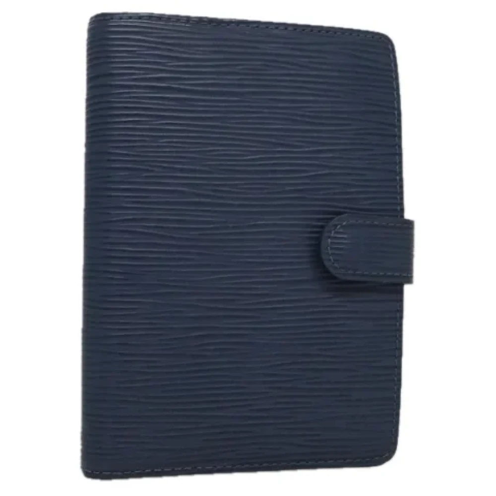 Louis Vuitton Vintage Pre-owned Leather home-office Blue Dames
