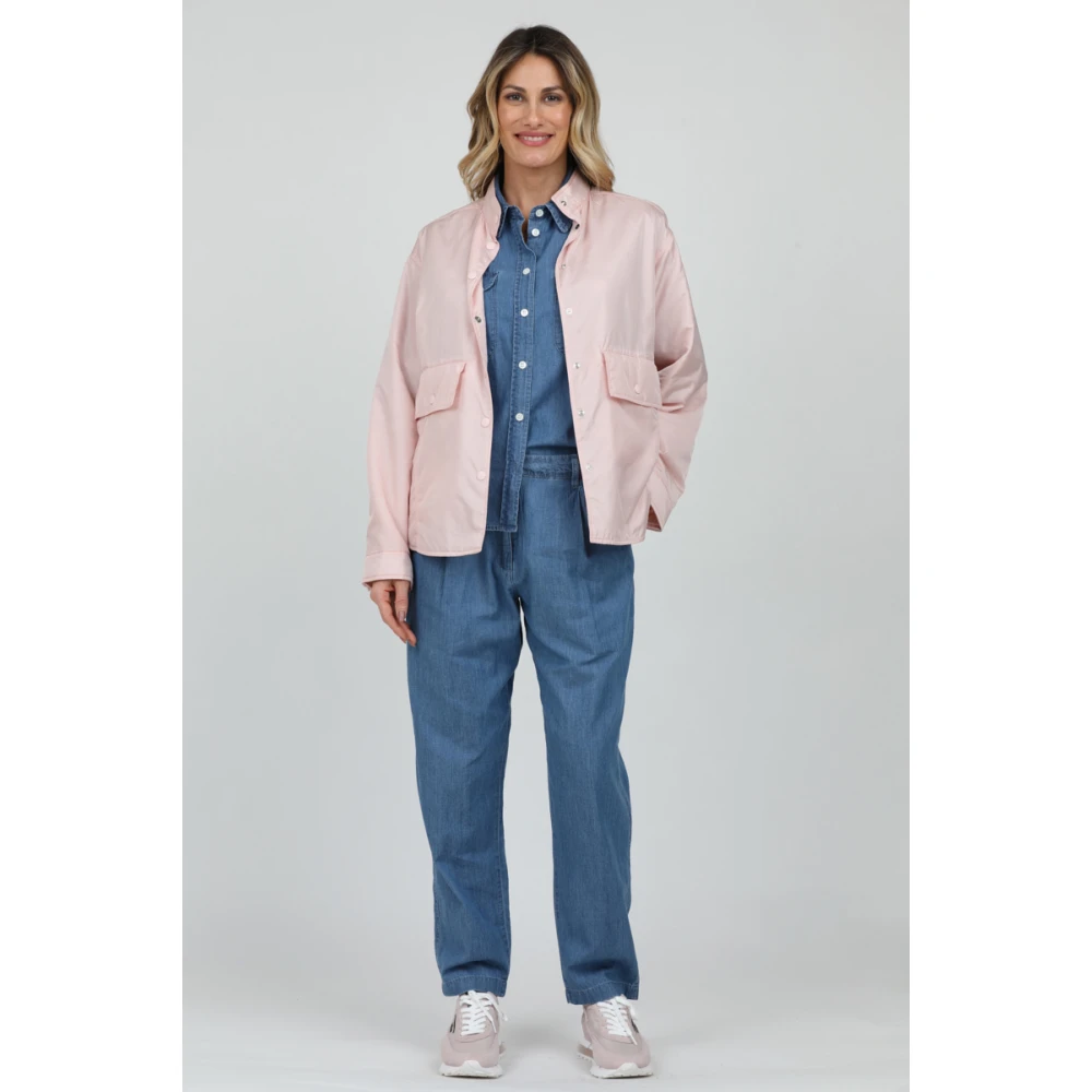 Aspesi Lange Geplooide Jeans Blue Dames