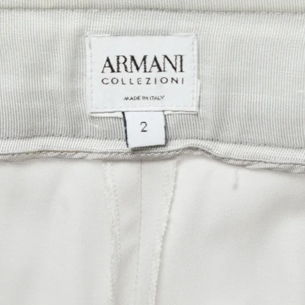 Armani Pre-owned Fabric bottoms Gray Dames