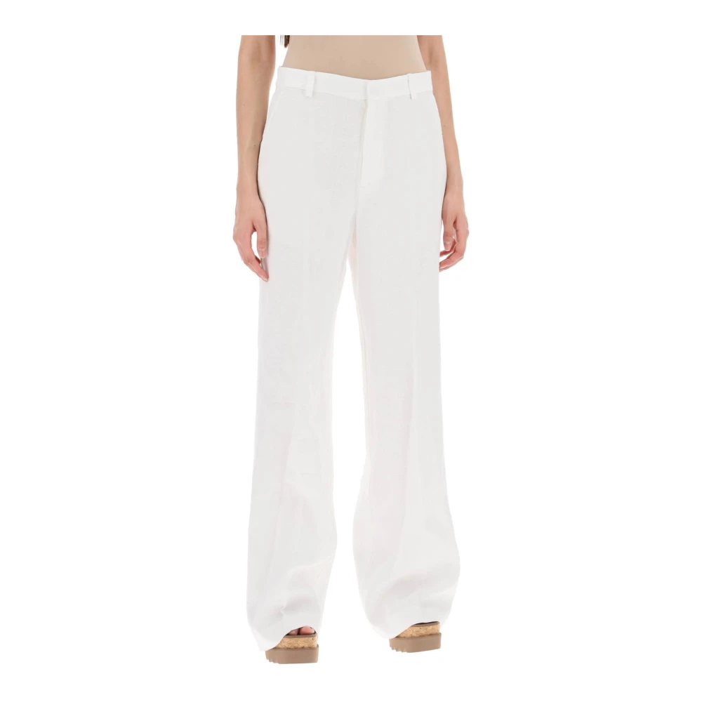 Polo Ralph Lauren Wide Trousers White Dames