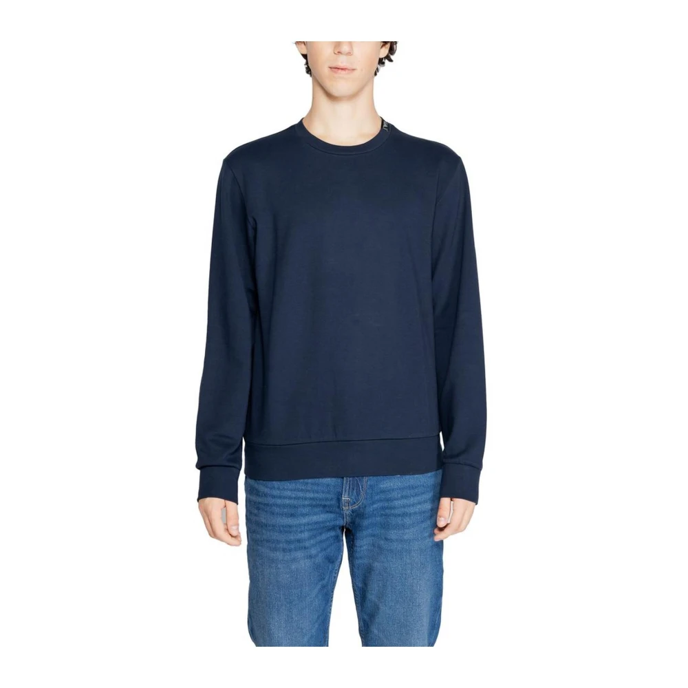 Emporio Armani Blauw Katoenen Casual Shirt Heren Blue Heren