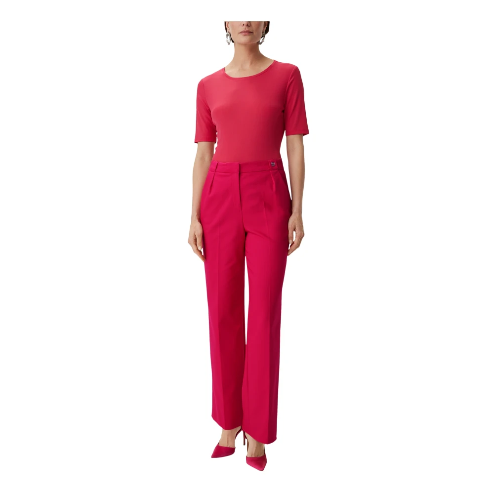 comma Wide Trousers Pink Dames