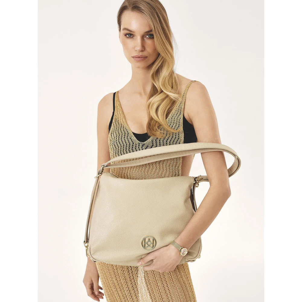 Kazar Urban leren handtas in beige kleur Beige Dames
