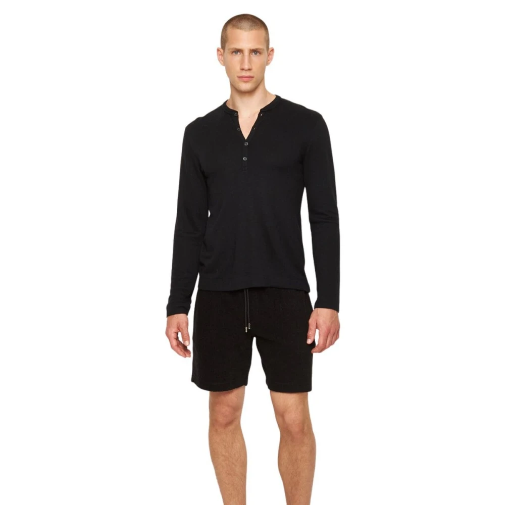Orlebar Brown Zwarte Cashmere Longsleeve Black Heren