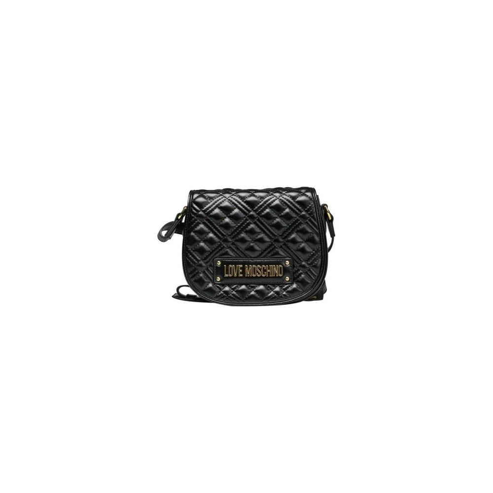 Love Moschino Schoudertas met logodetails Black Dames