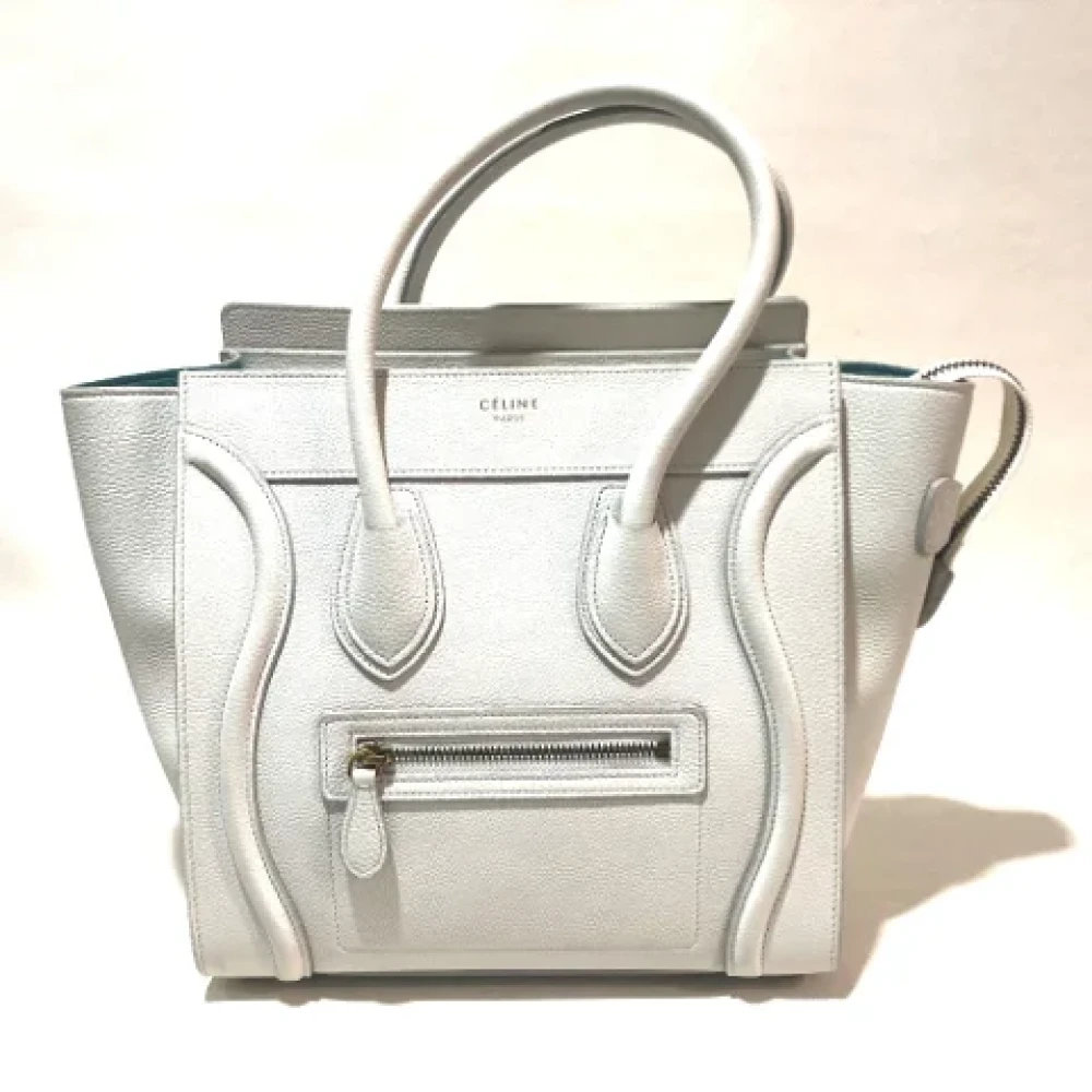 Celine Vintage Pre-owned Leather handbags White Dames
