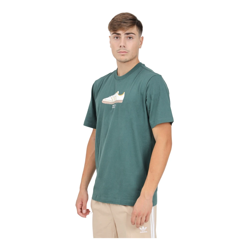 adidas Originals Sportieve Groene T-shirt met korte mouwen Green Heren