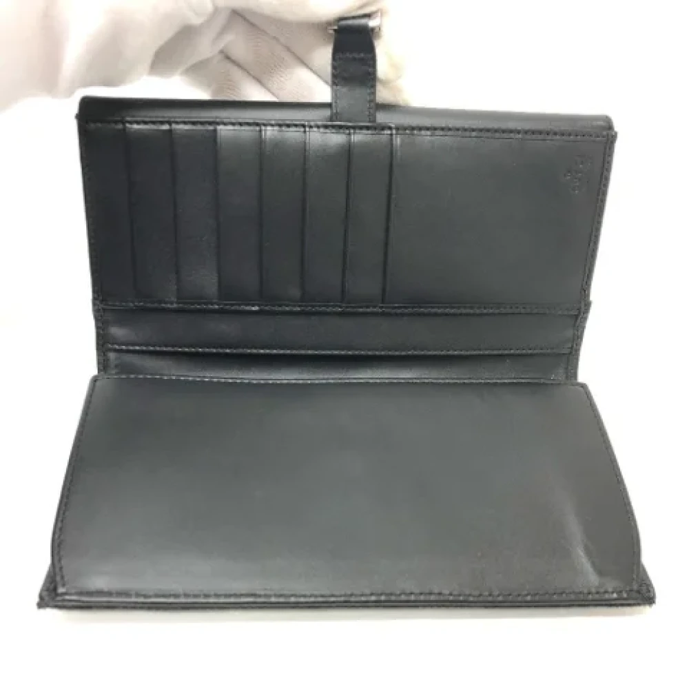 Gucci Vintage Pre-owned Fabric wallets Black Dames