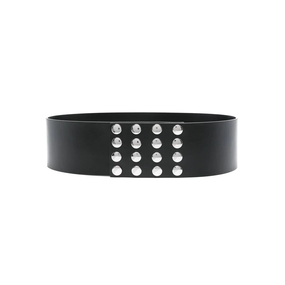 The Attico Zwarte Riem met Drukknopsluiting Black Dames
