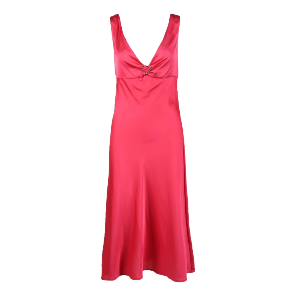 Aniye By Elegante jurk in polyester-elastaanmix Red Dames
