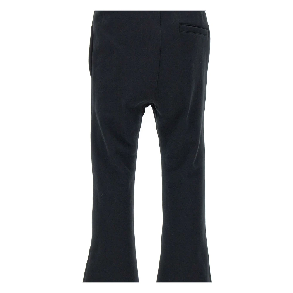 Purple Brand Zwarte Flare Beauty Katoen Fleece Jogger Black Dames