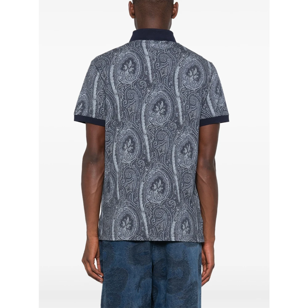 ETRO Roma Polo Shirt Blue Heren