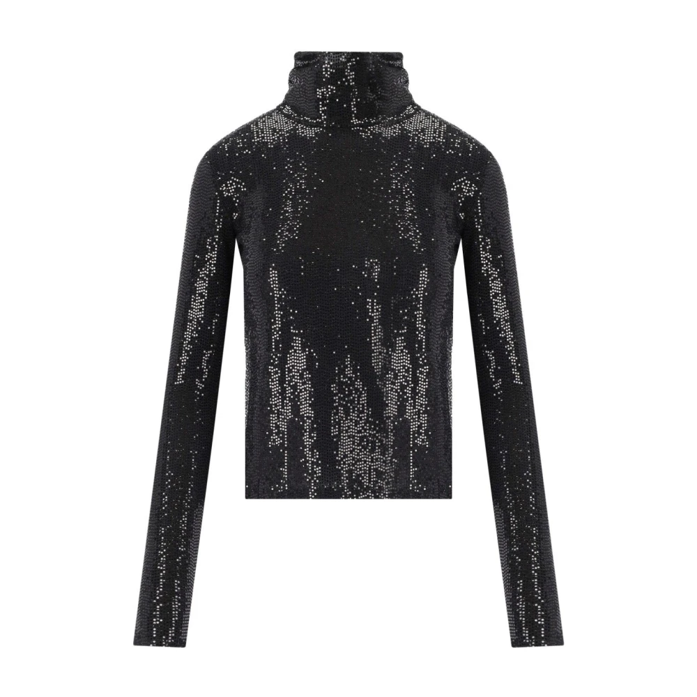 Essentiel Antwerp Zwart Strass Polka Dot Coltrui Top Black Dames