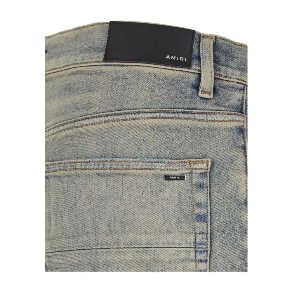 Amiri Blauwe Jeans met Geborduurde Details Blue Heren