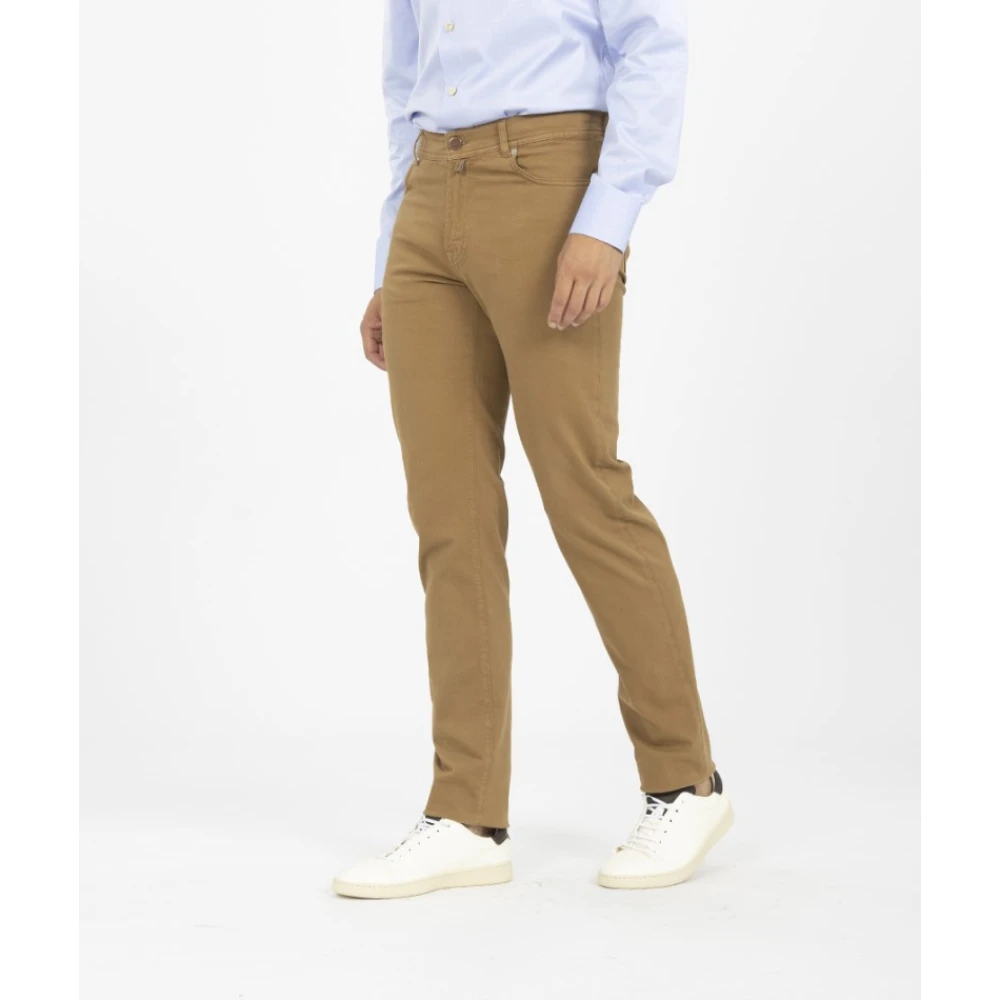 Kiton Katoenen Broek Beige Heren