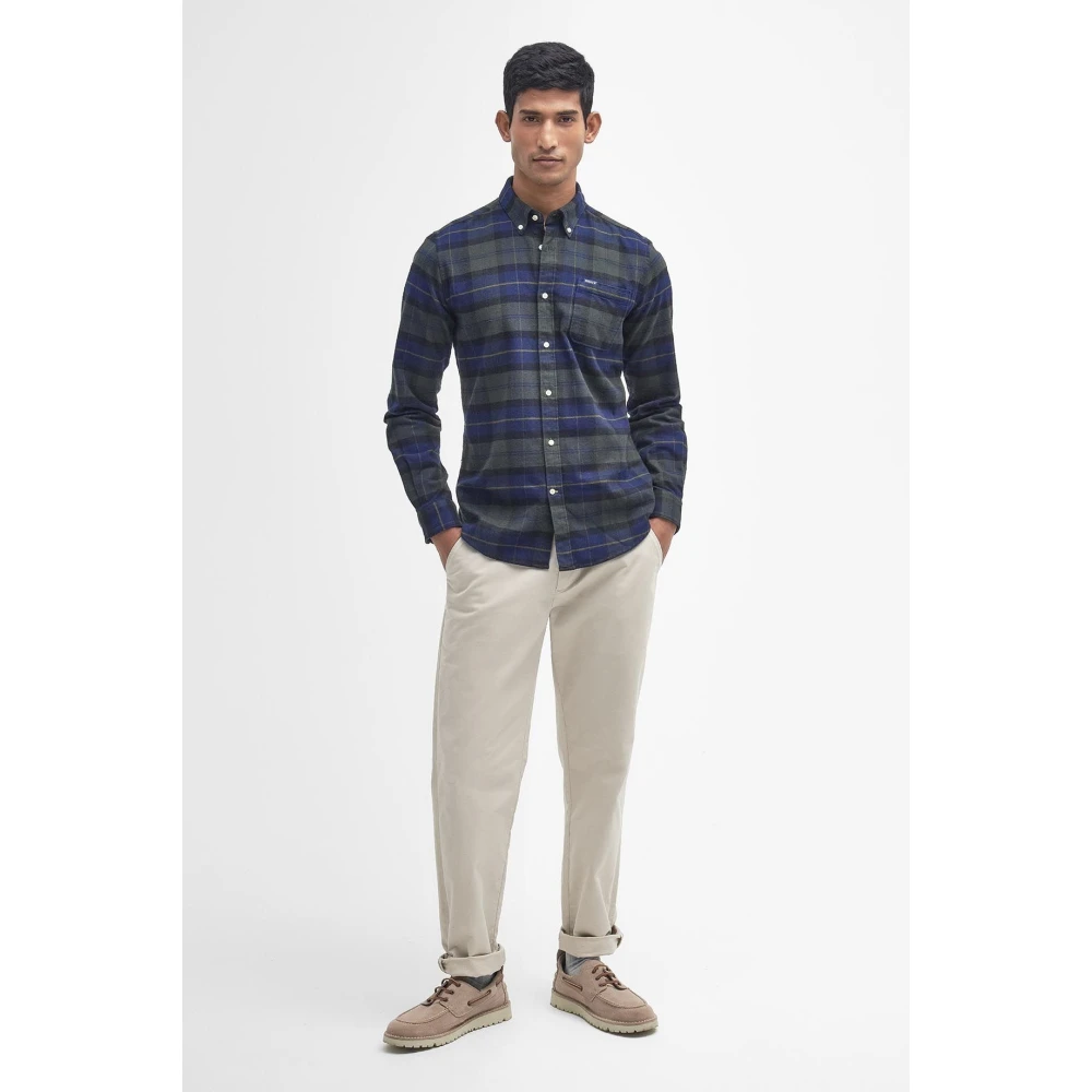 Barbour Multikleurig Getailleerd Overhemd Olive Night Multicolor Heren