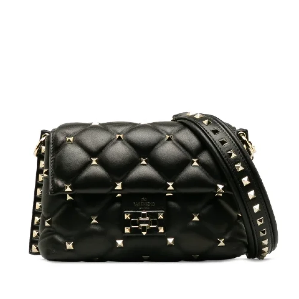 Valentino Vintage Pre-owned Leather shoulder-bags Black Dames