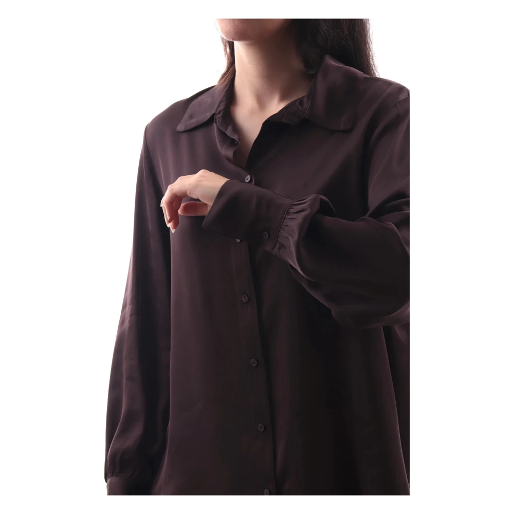 Manila Grace Kraag Shirt Art. C109Vu Brown Dames