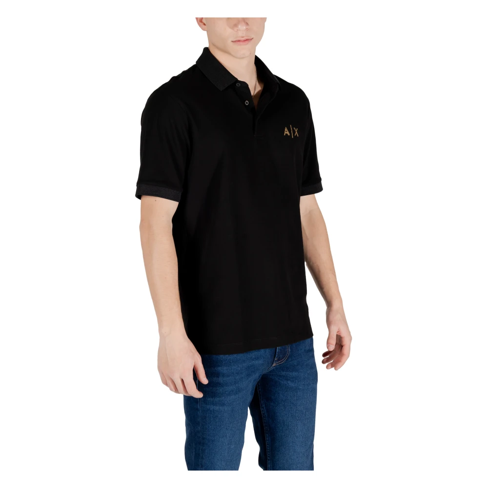 Armani Exchange Korte Mouw Polo Lente Zomer Collectie Black Heren