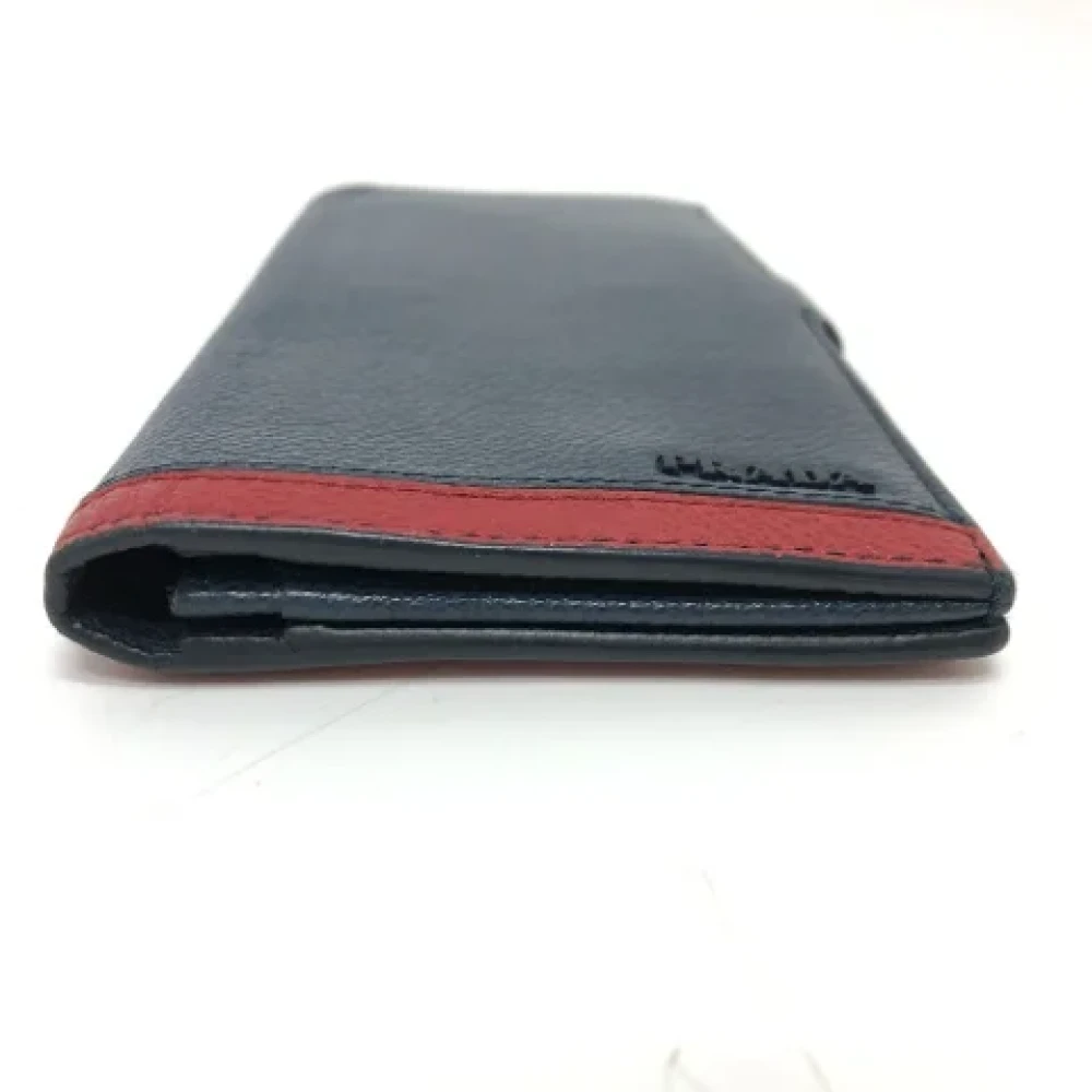 Prada Vintage Pre-owned Leather wallets Blue Dames