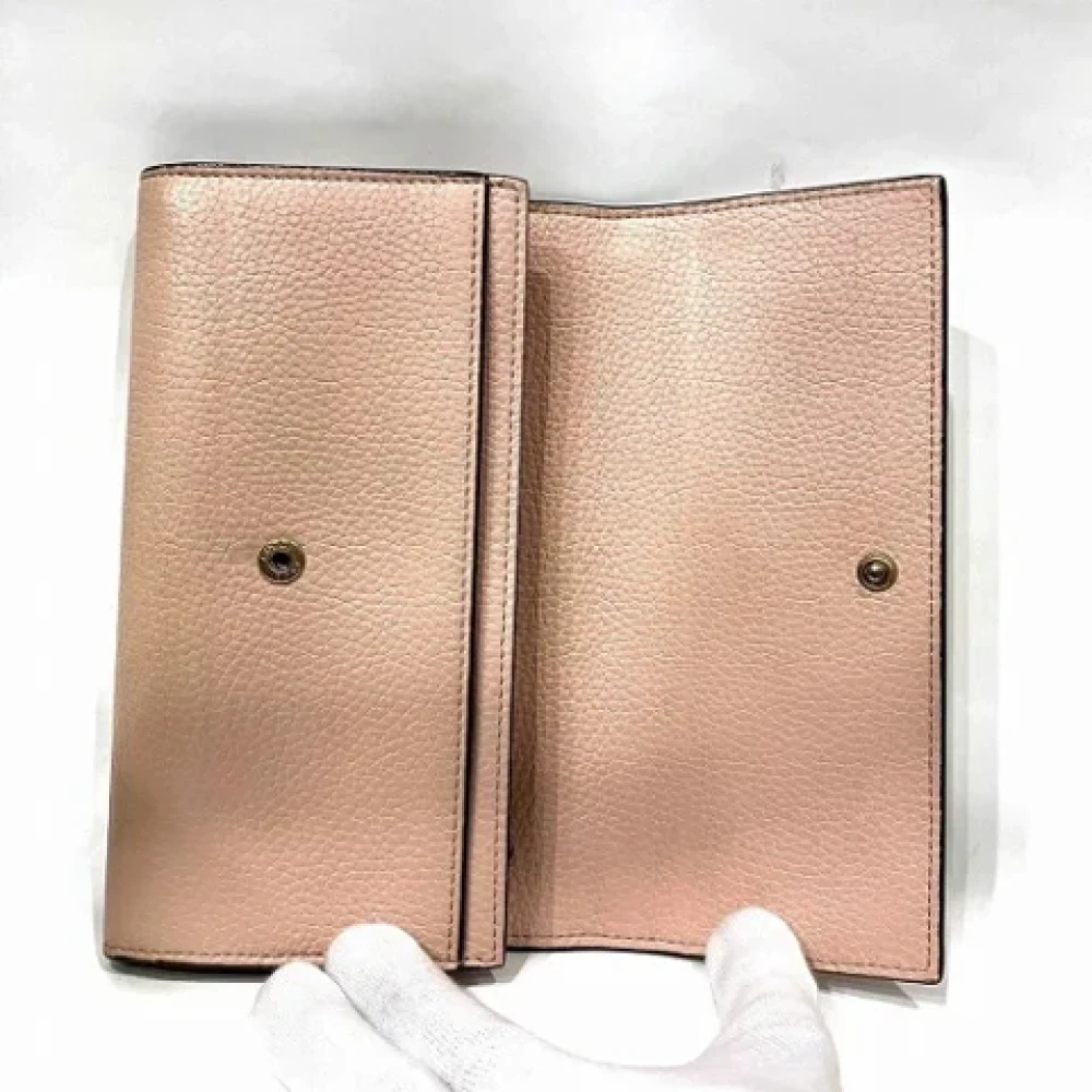 Gucci Vintage Pre-owned Leather wallets Beige Dames