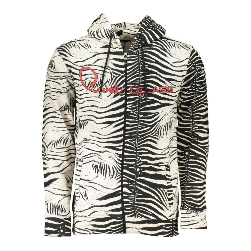 Cavalli Class Hoodie met rits en print Multicolor Heren