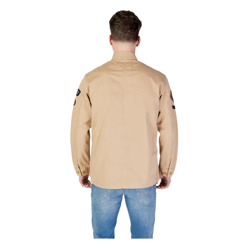 Replay Beige Katoenen Shirt met Lange Mouwen Beige Heren