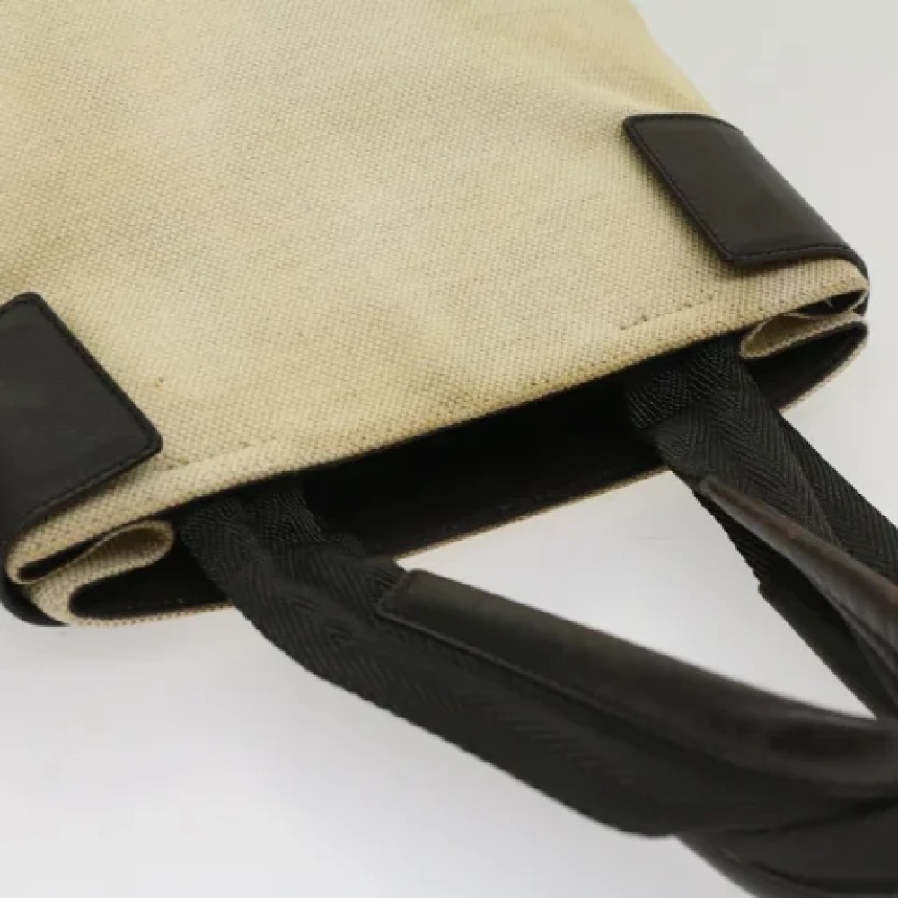 Prada Vintage Pre-owned Canvas prada-bags Beige Dames