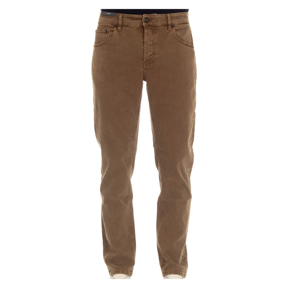 PT Torino Bruine Denim Tapered Fit Jeans Brown Heren