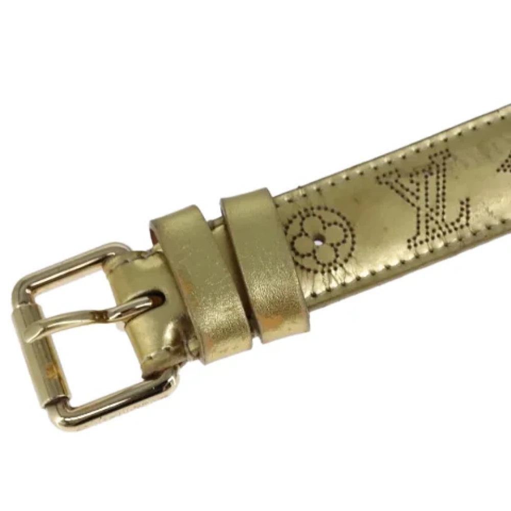 Louis Vuitton Vintage Pre-owned Leather belts Yellow Dames
