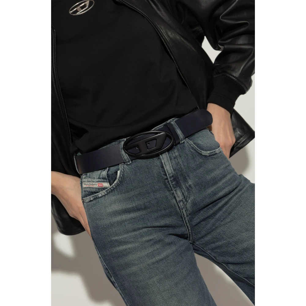 Diesel Riem Ovaal D Logo B Blue Dames