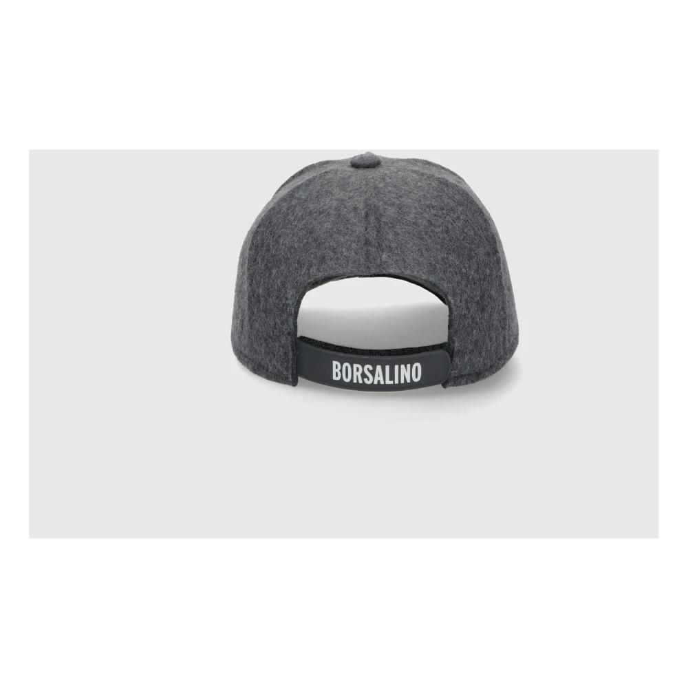 Borsalino Wollen Baseballpet Gray Heren