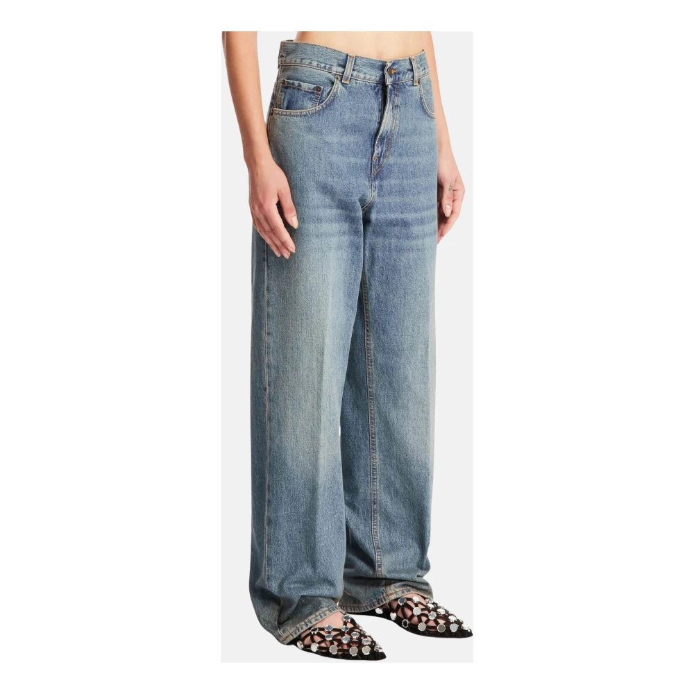 Haikure High-waisted Straight Leg Jeans Blue Dames