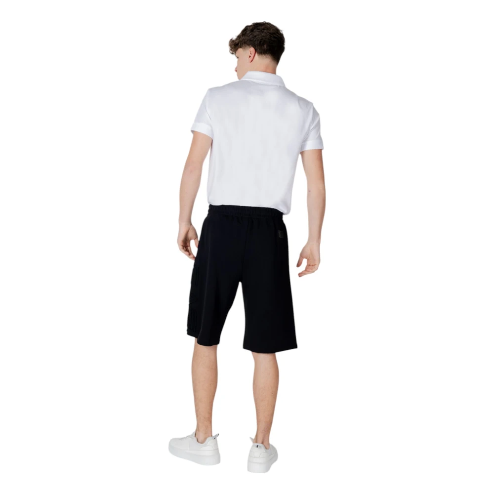 Emporio Armani EA7 Stijlvolle heren sport Bermuda shorts Black Heren
